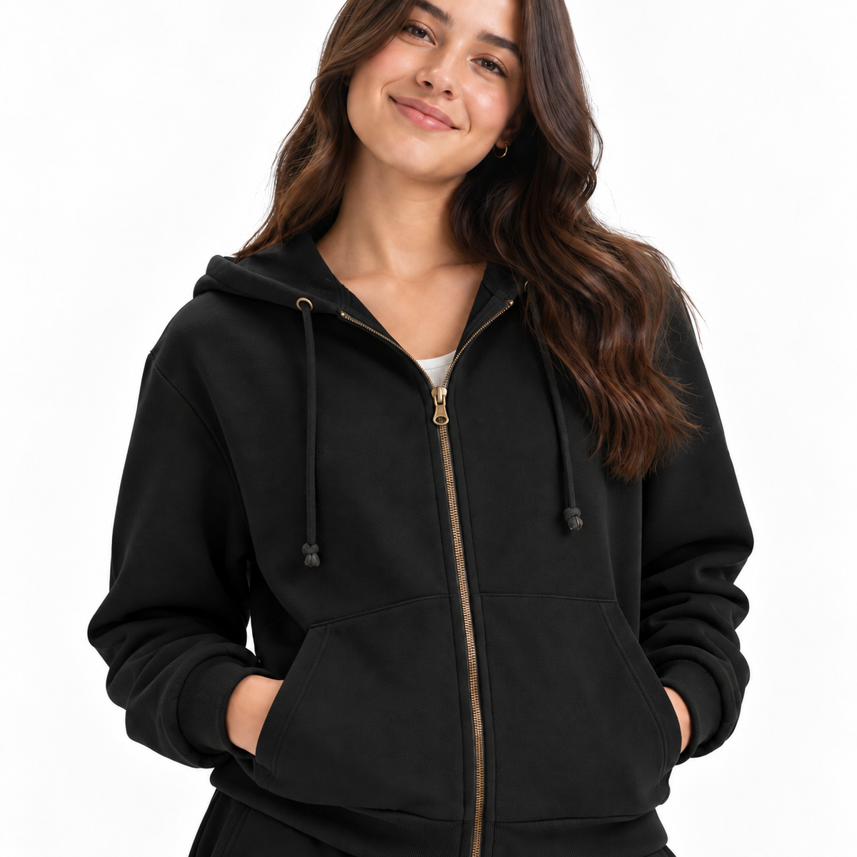 Fleece Zip Up Hoodie